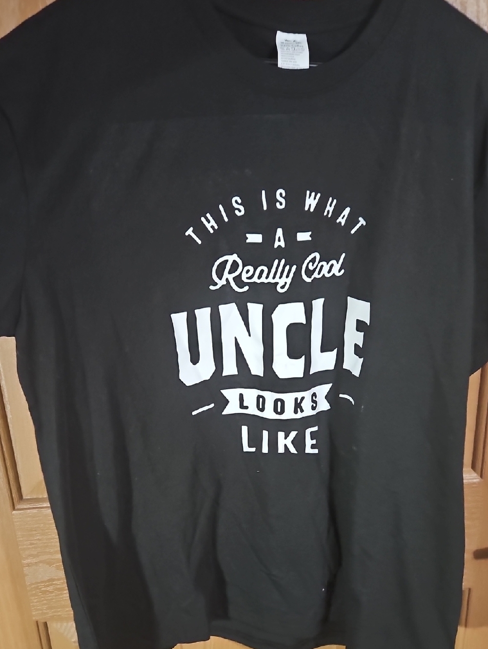Black Graphic "Really Cool Uncle" Short-Sleeve Tee